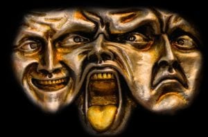3 faces made from one head