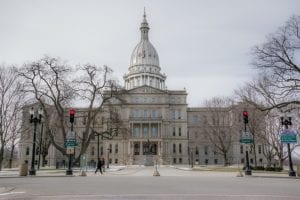 The capital building in Lansing, MI