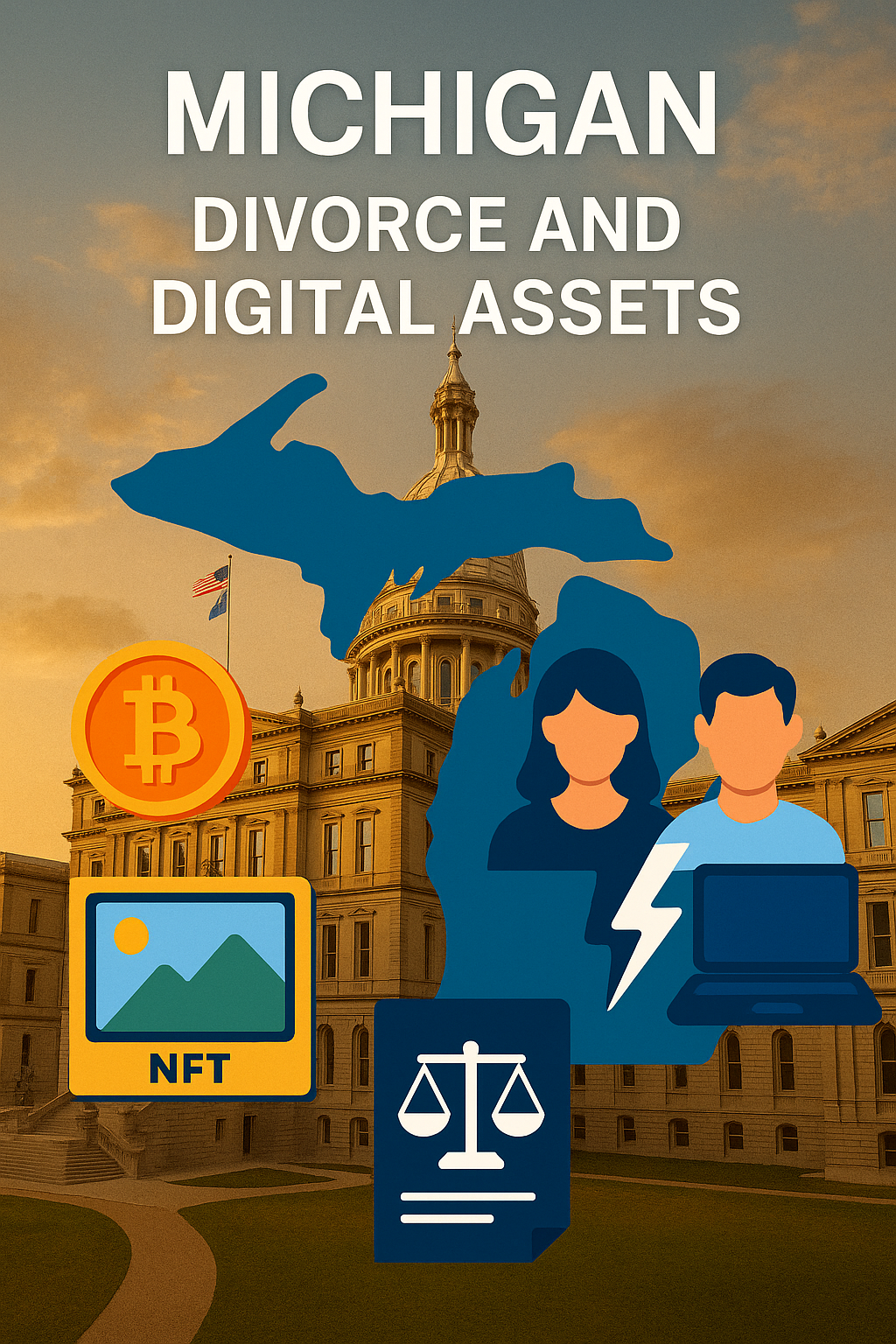 Michigan Divorce and Digital Assets: Cryptocurrency, NFTs, and Online Businesses in Property Division